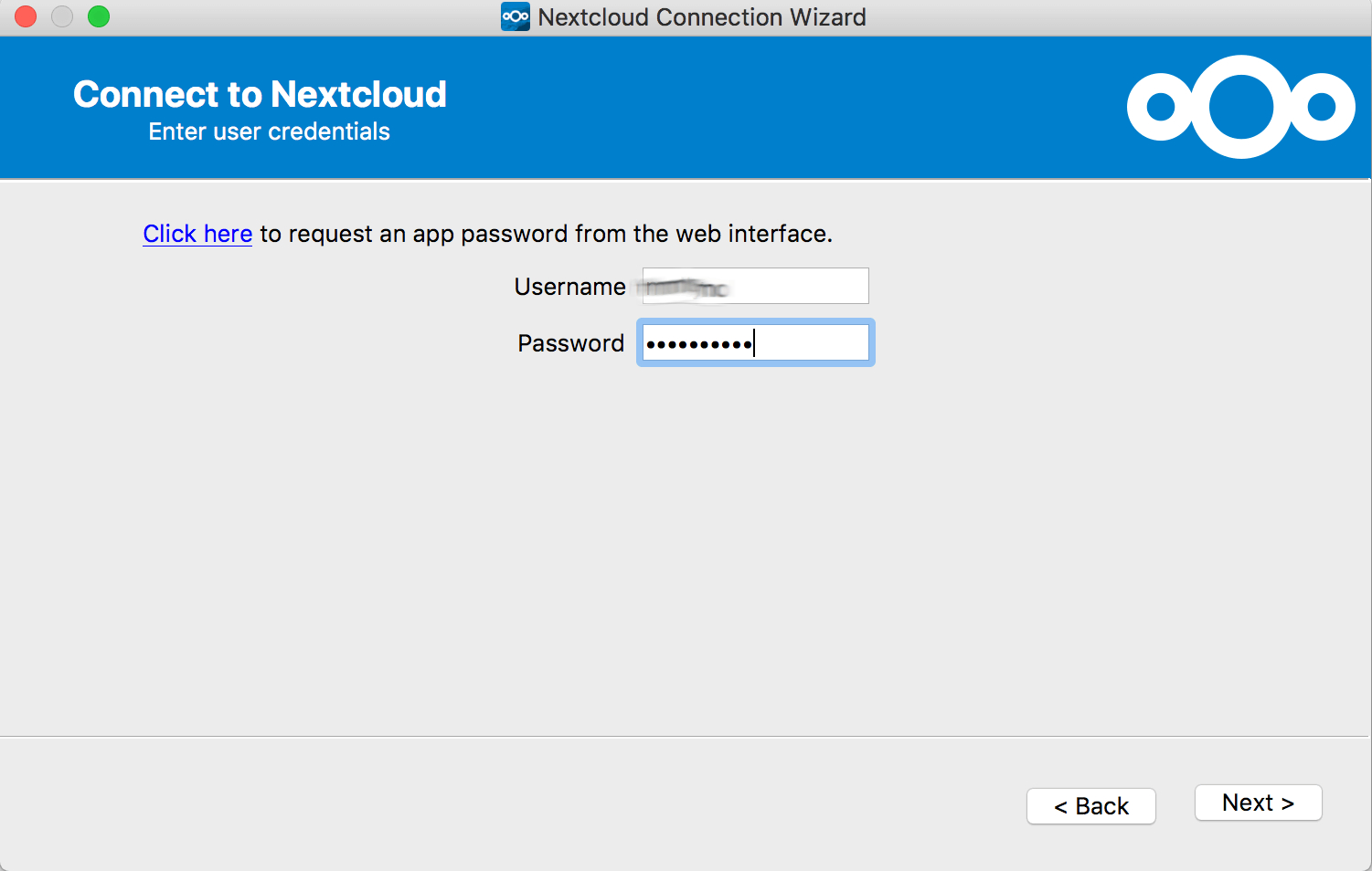 Nextcloud login