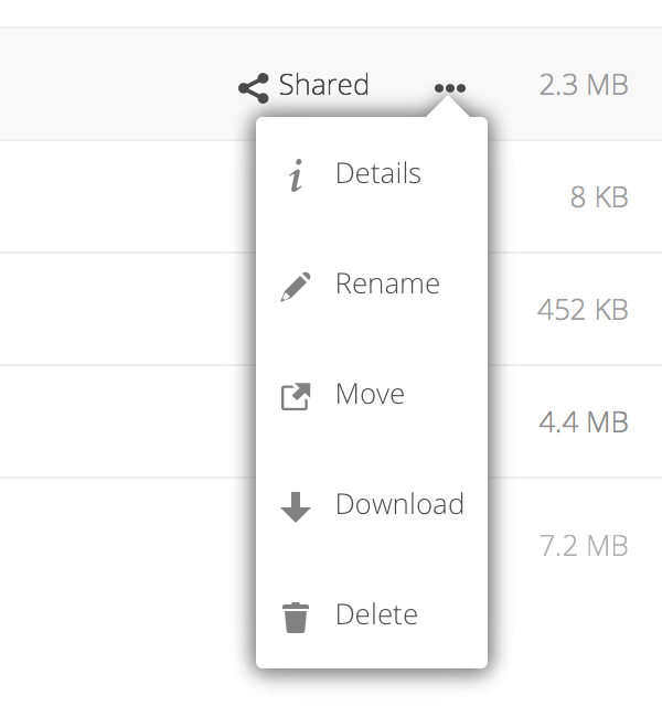 Overflow Menu